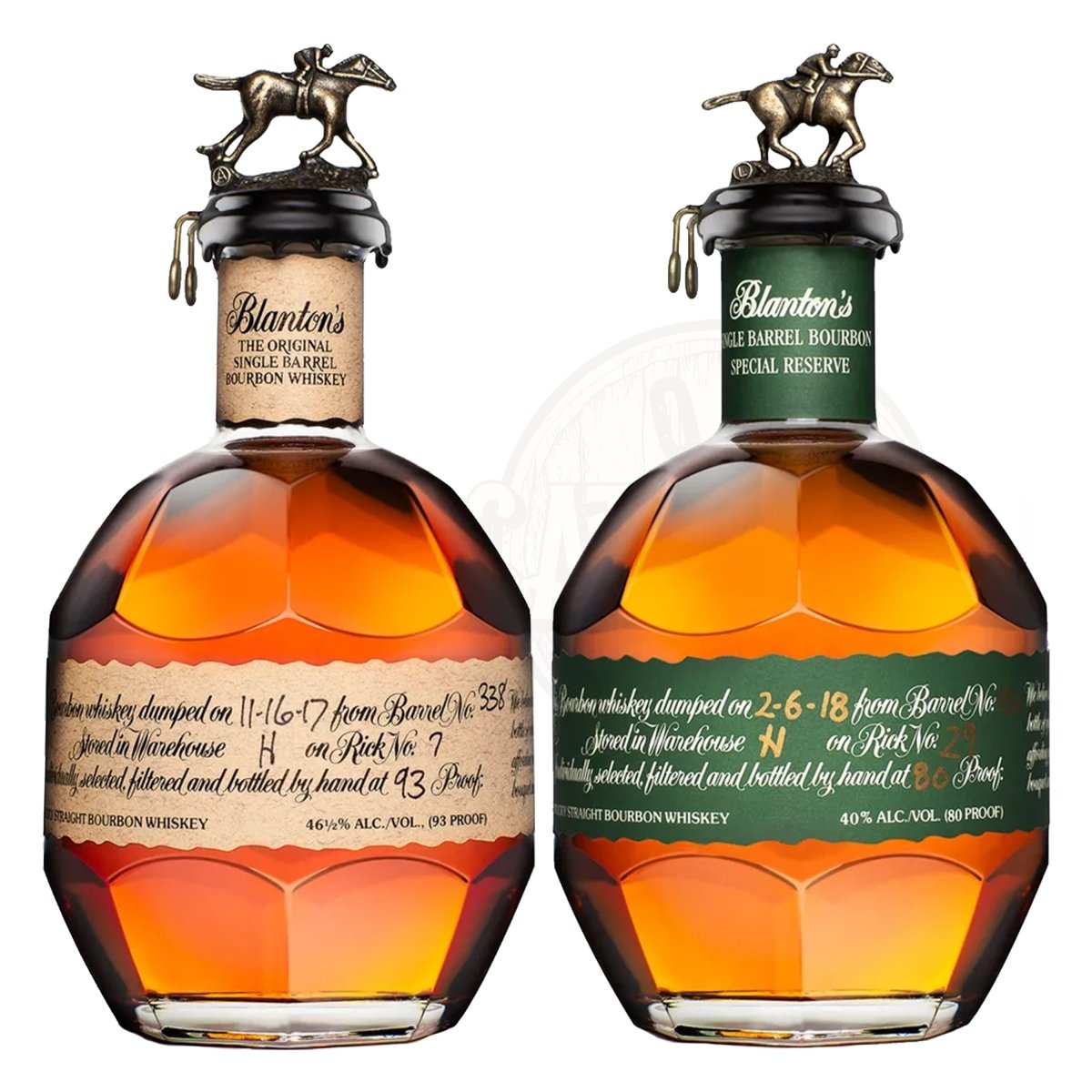 Blanton's Single Barrel & Green Label Bundle Aged Bourbon Allocated Outlet