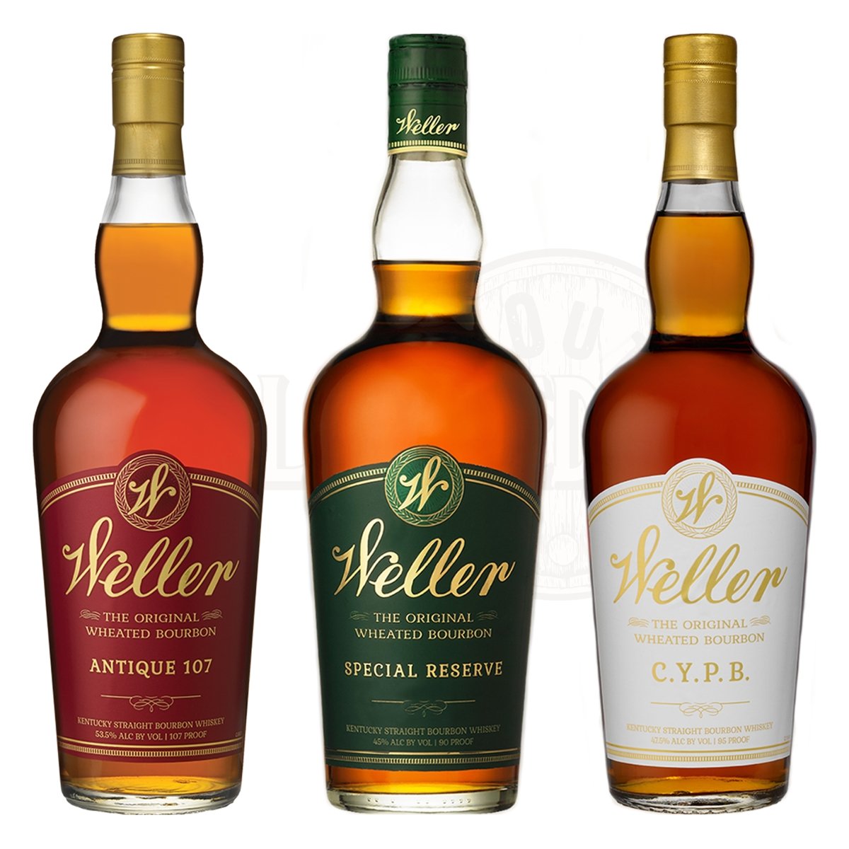 W.L. Weller Antique 107, W.L. Weller Special Reserve, & W.L. Weller C.Y
