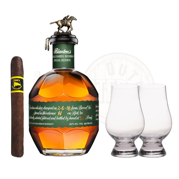 Blanton's Green Label with Glencairn Set & Cigar Bundle - Allocated Outlet