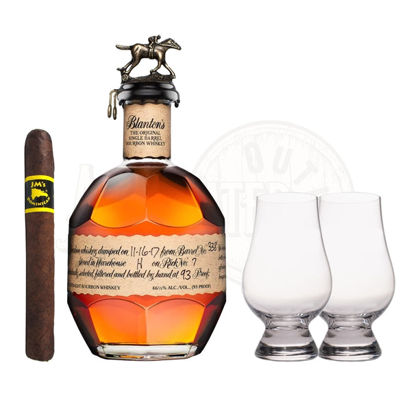 Blanton's Original Single Barrel Bourbon with Glencairn Set & Cigar Bundle - Allocated Outlet