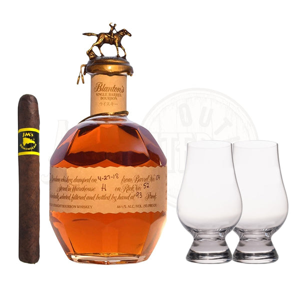 Blanton's Red Label with Glencairn Set & Cigar Bundle - Allocated Outlet