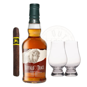 Buffalo Trace Kentucky Straight Bourbon with Glencairn Set & Cigar Bundle - Allocated Outlet