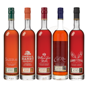 Buffalo Trace 2020 Full Lineup Collection Bundle featuring a variety of premium bourbon bottles beautifully displayed together