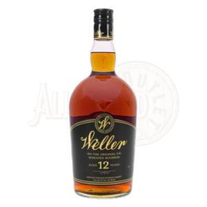 A 175L bottle of WL Weller 12 Year Bourbon, a smooth and rich Kentucky bourbon known for its caramel and vanilla notes, perfect for sipping